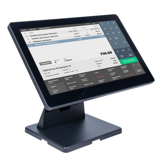 POS-терминал POScenter Atlas (15.6", PCAP, J4125, RAM 8Gb, SSD M2 128Gb, без MSR) без ОС