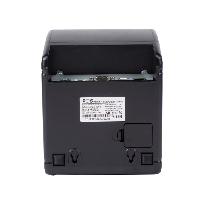 Принтер чеков POScenter RP-100 USE Ver.2 (80мм, 260 мм/сек, автоотрез, RS232+USB+LAN, alarm) черный